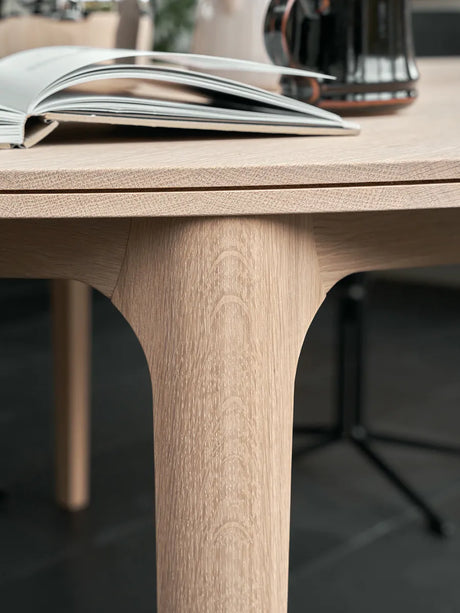 GM 3700 RO Rundt Esstisch von Naver Collection - Ø 120 cm / Esche Weißöl / Keine Zusatzplatten - Jacobsen Plus