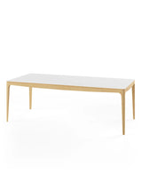 GM 3700 RO Esstisch, Weiß von Naver Collection - 180 x 100 cm / Esche Öl / Keine Zusatzplatten - Jacobsen Plus