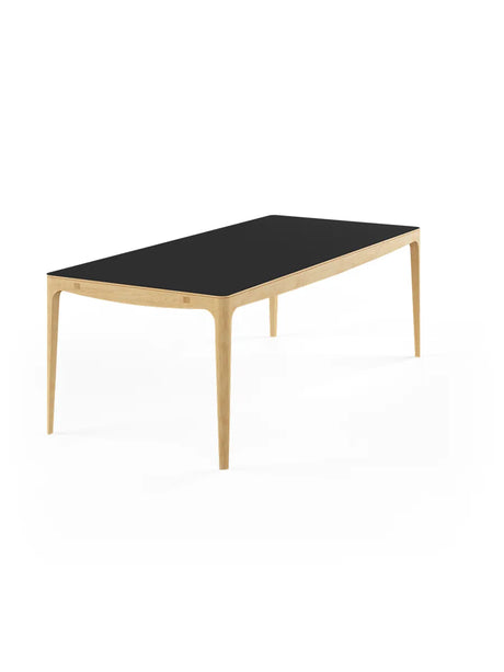 GM 3700 RO Esstisch, Schwarz von Naver Collection - 180 x 100 cm / Eiche geölt / Keine Zusatzplatten - Jacobsen Plus