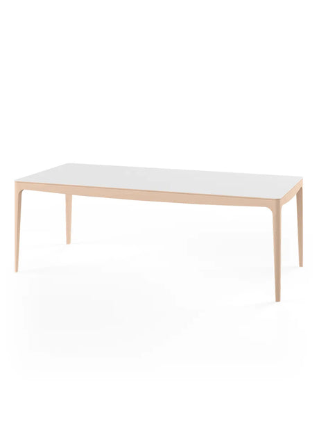 GM 3700 RO Esstisch, Weiß von Naver Collection - 180 x 100 cm / Eiche Weißöl / Keine Zusatzplatten - Jacobsen Plus