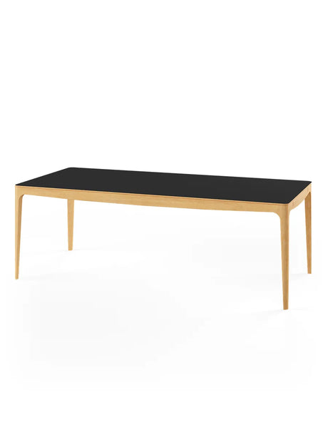 GM 3700 RO Esstisch, Schwarz von Naver Collection - 180 x 100 cm / Eiche geölt / Keine Zusatzplatten - Jacobsen Plus