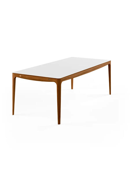 GM 3700 RO Esstisch, Weiß von Naver Collection - 180 x 100 cm / Esche Weißöl / Keine Zusatzplatten - Jacobsen Plus