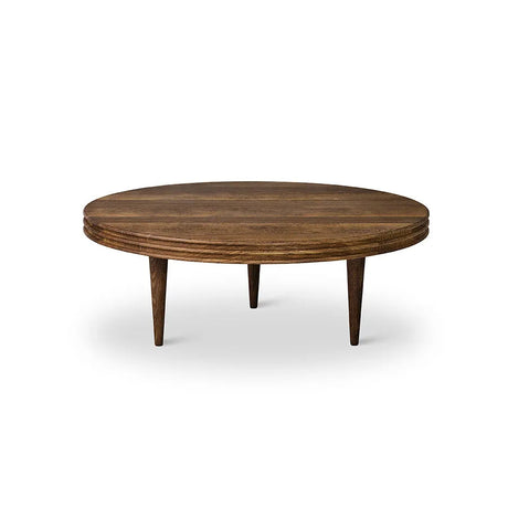 Groove Coffee Table Ø80 von DK3 - Ø80 x H30 cm / Walnuss / Oli - Jacobsen Plus