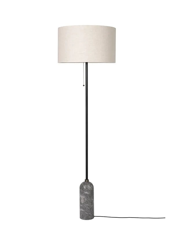Gravity Stehleuchte von GUBI - Canvas-Bildschirm / Grauer Marmor - Jacobsen Plus