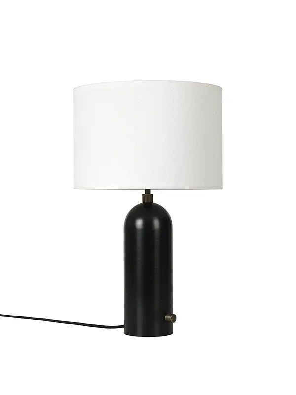 Gravity Bordlampe, small fra GUBI - Hvid skærm / Sort stål - Jacobsen Plus