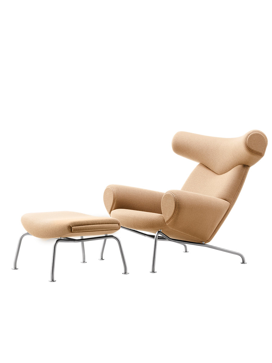 Ox Chair ink. skammel i Vidar Duo 248 med keder i Vegeta læder af Hans J. Wegner - 1 - Jacobsen Plus