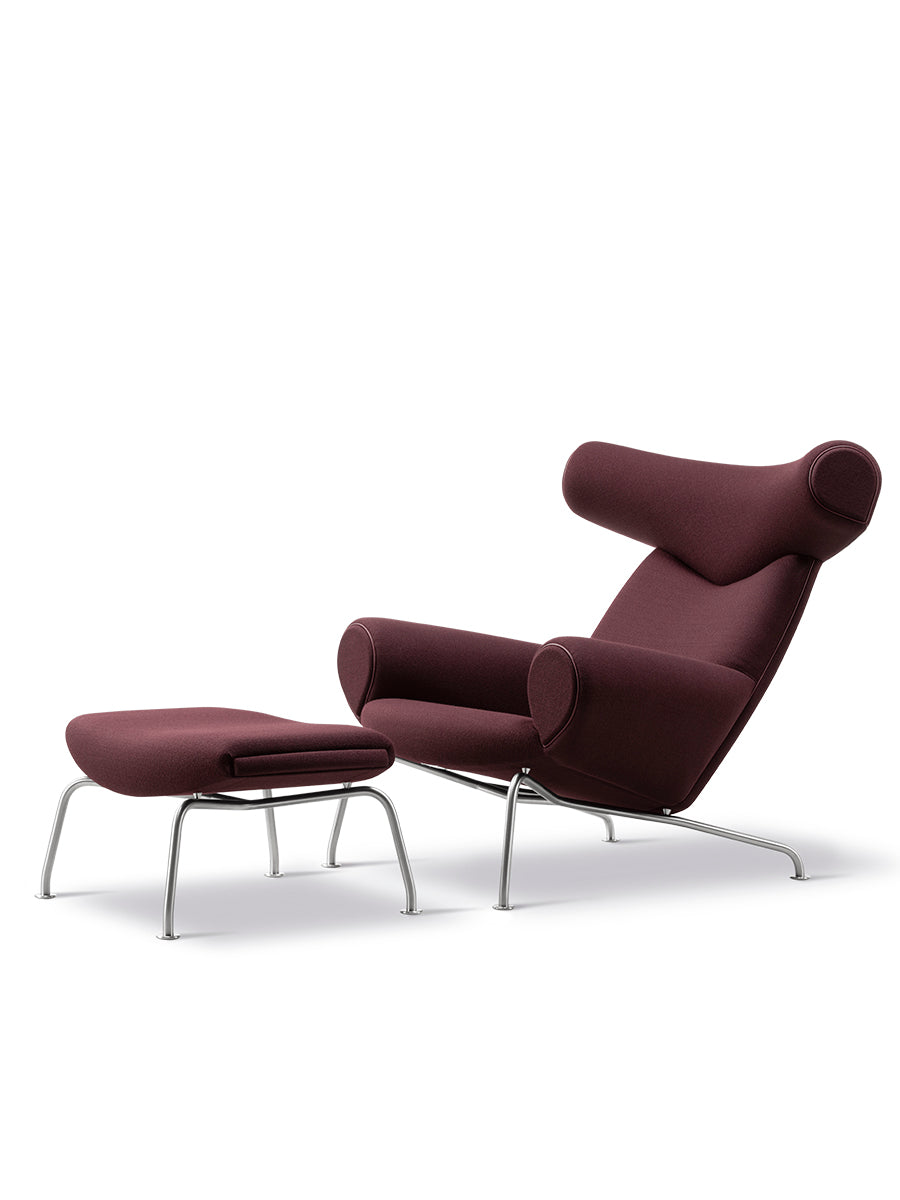 Ox Chair ink. skammel i Vidar 693 med keder i Max 93 læder af Hans J. Wegner - 1 - Jacobsen Plus