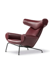 Ox Chair von Hans J. Wegner - Max 93 Indian Red Leder - Schwarz pulverbeschichtet Gestell - Jacobsen Plus