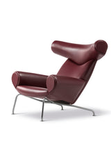 Ox Chair von Hans J. Wegner - Max 93 Indian Red Leder - Gebürstet rostfrei Stahl Gestell - Jacobsen Plus