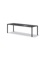 Piloti Bord, schwarz marquina von Fredericia Furniture - 6615: 120 x 39 x H35 cm / Schwarz pulverbeschichtetes Aluminium - Jacobsen Plus