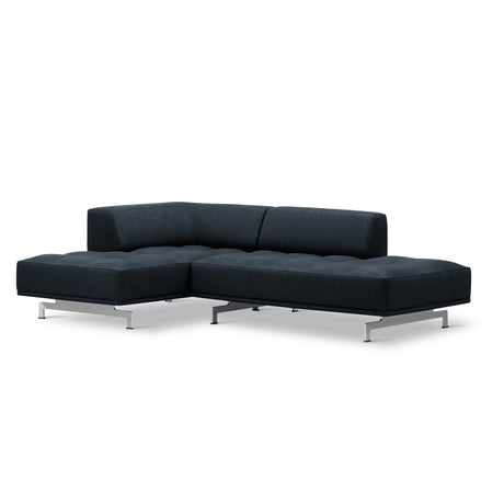 Delphi 450E, 2-Sitzer Open End und Chaiselongue von Fredericia Furniture - Keiga 0182 / gebürstetes Aluminium - Jacobsen Plus