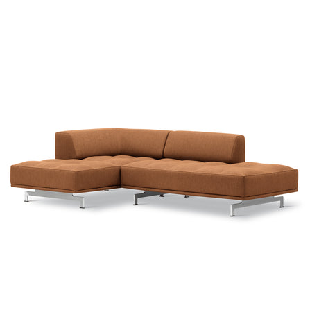 Delphi 450E, 2-Sitzer Open End und Chaiselongue von Fredericia Furniture - Keiga 0362 / gebürstetes Aluminium - Jacobsen Plus