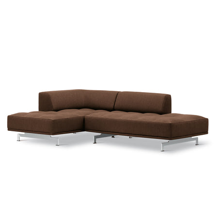 Delphi 450E, 2-Sitzer Open End und Chaiselongue von Fredericia Furniture - Keiga 0382 / gebürstetes Aluminium - Jacobsen Plus