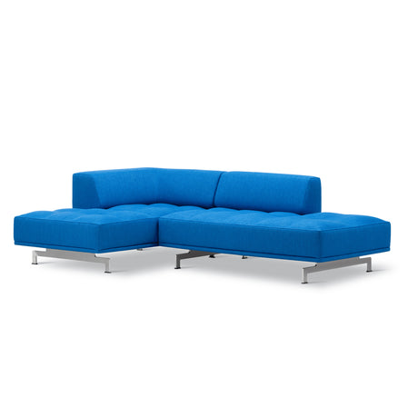 Delphi 450E, 2-Sitzer Open End und Chaiselongue von Fredericia Furniture - Keiga 0762 / gebürstetes Aluminium - Jacobsen Plus