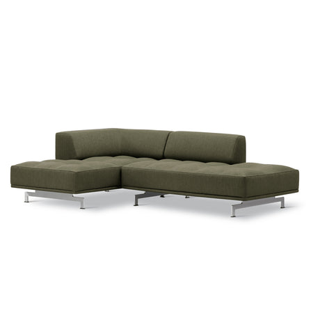 Delphi 450E, 2-Sitzer Open End und Chaiselongue von Fredericia Furniture - Keiga 0982 / gebürstetes Aluminium - Jacobsen Plus