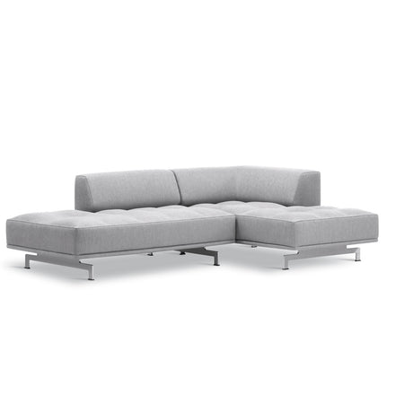 Delphi 450F, 2-Personen Open End und Chaiselong von Fredericia Furniture - Keiga 0132 / gebürstetes Aluminium - Jacobsen Plus