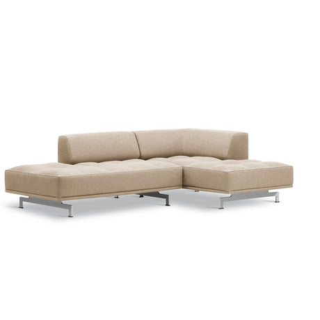 Delphi 450F, 2-Personen Open End und Chaiselong von Fredericia Furniture - Keiga 0242 / gebürstetes Aluminium - Jacobsen Plus