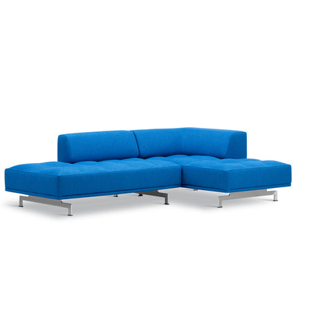 Delphi 450F, 2-Personen Open End und Chaiselong von Fredericia Furniture - Keiga 0762 / gebürstetes Aluminium - Jacobsen Plus