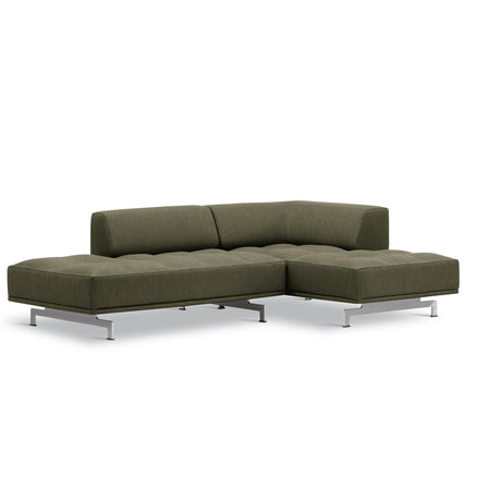 Delphi 450F, 2-Personen Open End und Chaiselong von Fredericia Furniture - Keiga 0982 / gebürstetes Aluminium - Jacobsen Plus
