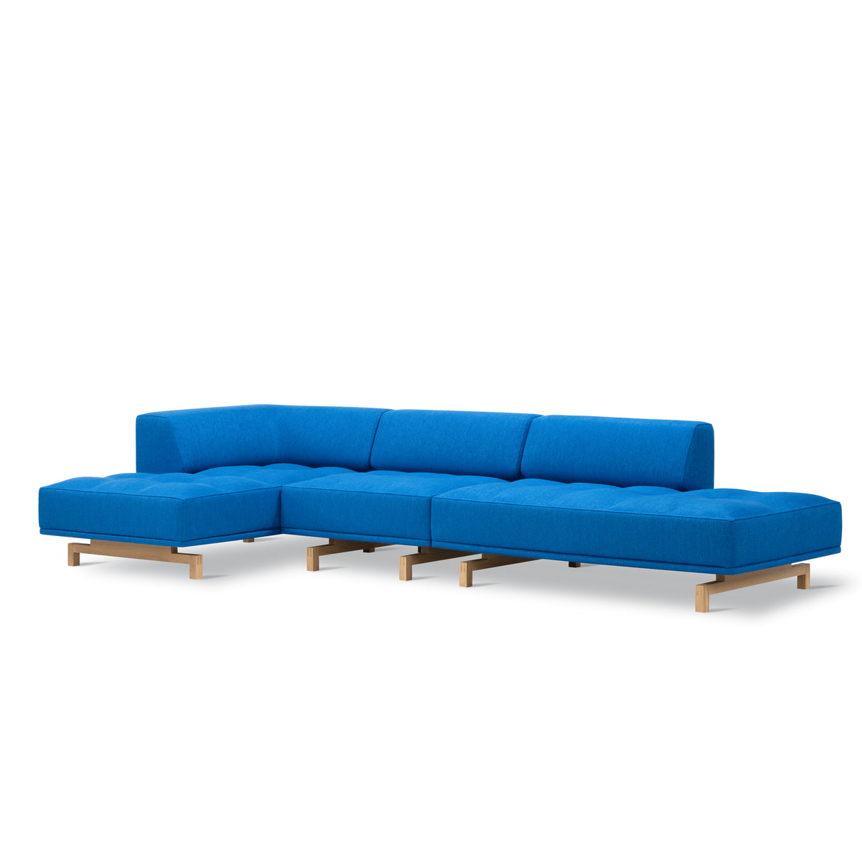 Delphi 450G, 3-personers open end og chaiselong fra Fredericia Furniture - Keiga 0762 / eg olie - Jacobsen Plus