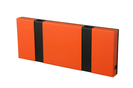 KNAX Garderobenleiste mit zwei Haken von LoCa - Hot Orange / Schwarze Haken - Jacobsen Plus