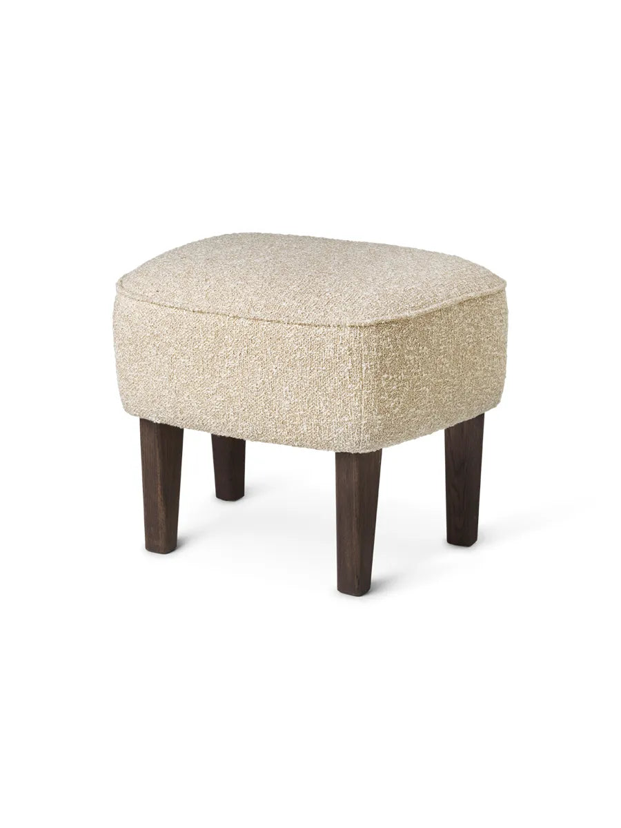 Ingeborg Sessel mit Fußhocker, Boucle von Audo Copenhagen