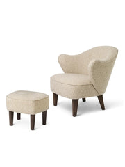 Ingeborg Sessel mit Fußhocker, Boucle von Audo Copenhagen