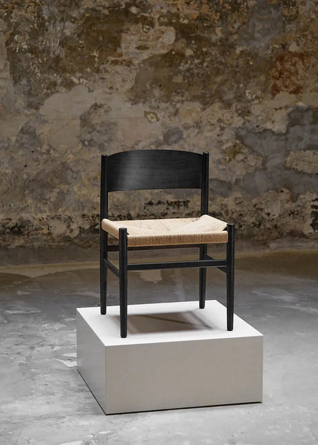 Nestor Stuhl, schwarz Buche mit natur Geflecht von Mater - 2 - Jacobsen Plus