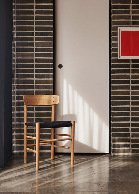 J39 Folkestolen Sitzpolster, Schwarz Canvas von Børge Mogensen - 1 - Jacobsen Plus