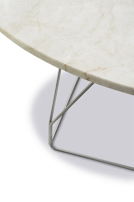 JG Tisch Ø140 cm von Fredericia Furniture - Graues Linoleum mit Natur-Esche-Kante / Schwarzer Stahl - Jacobsen Plus