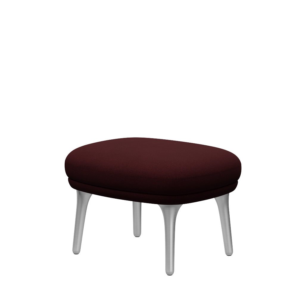 Fri Hocker mit Aluminiumgestell von Fritz Hansen - Christianshavn - 1141 Rot - Jacobsen Plus