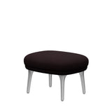 Fri Hocker mit Aluminiumgestell von Fritz Hansen - Christianshavn - 1142 Dunkelrot Uni - Jacobsen Plus