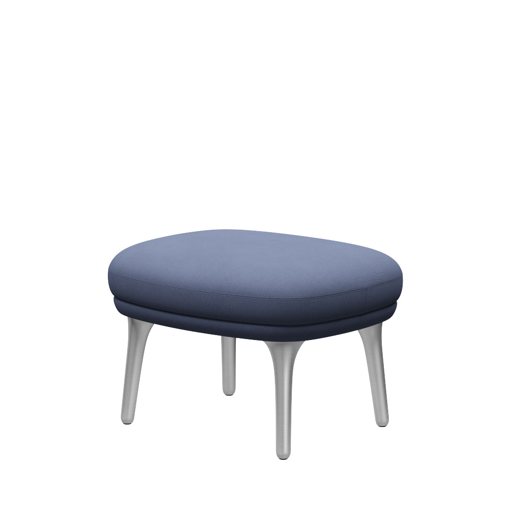 Fri Hocker mit Aluminiumgestell von Fritz Hansen - Christianshavn - 1151 Hellblau Uni - Jacobsen Plus