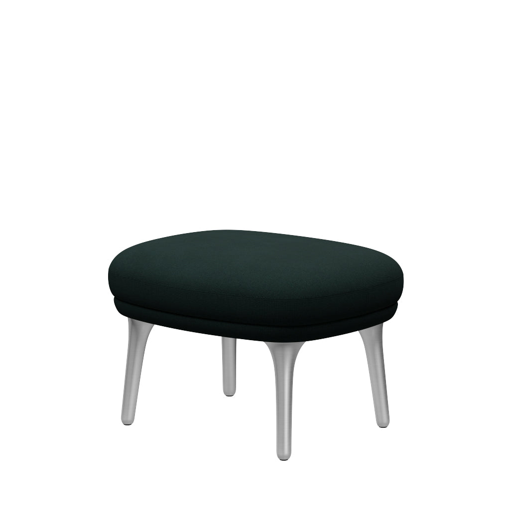 Fri Hocker mit Aluminiumgestell von Fritz Hansen - Christianshavn - 1161 Dunkelgrün - Jacobsen Plus