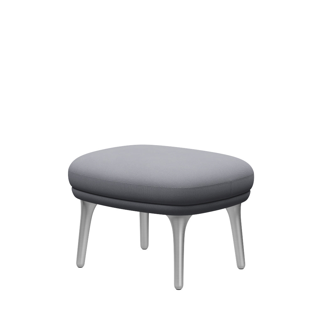 Fri Hocker mit Aluminiumgestell von Fritz Hansen - Christianshavn - 1170 Hellgrau Uni - Jacobsen Plus