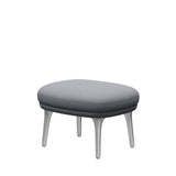 Fri Hocker mit Aluminiumgestell von Fritz Hansen - Christianshavn - 1170 Hellgrau Uni - Jacobsen Plus