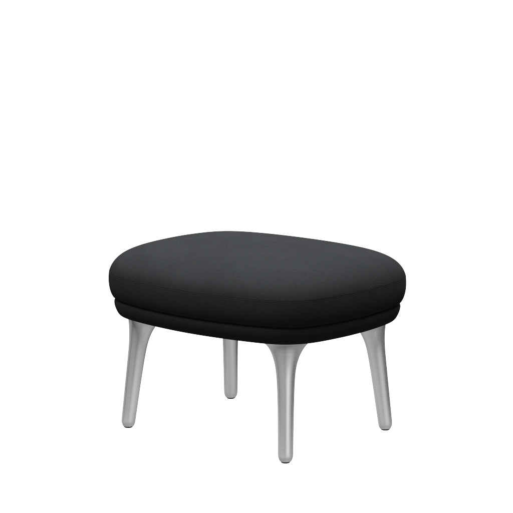 Fri Hocker mit Aluminiumgestell von Fritz Hansen - Christianshavn - 1174 Dunkelgrau - Jacobsen Plus