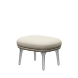 Fri Hocker mit Aluminiumgestell von Fritz Hansen - Hallingdal - 100 Off White - Jacobsen Plus