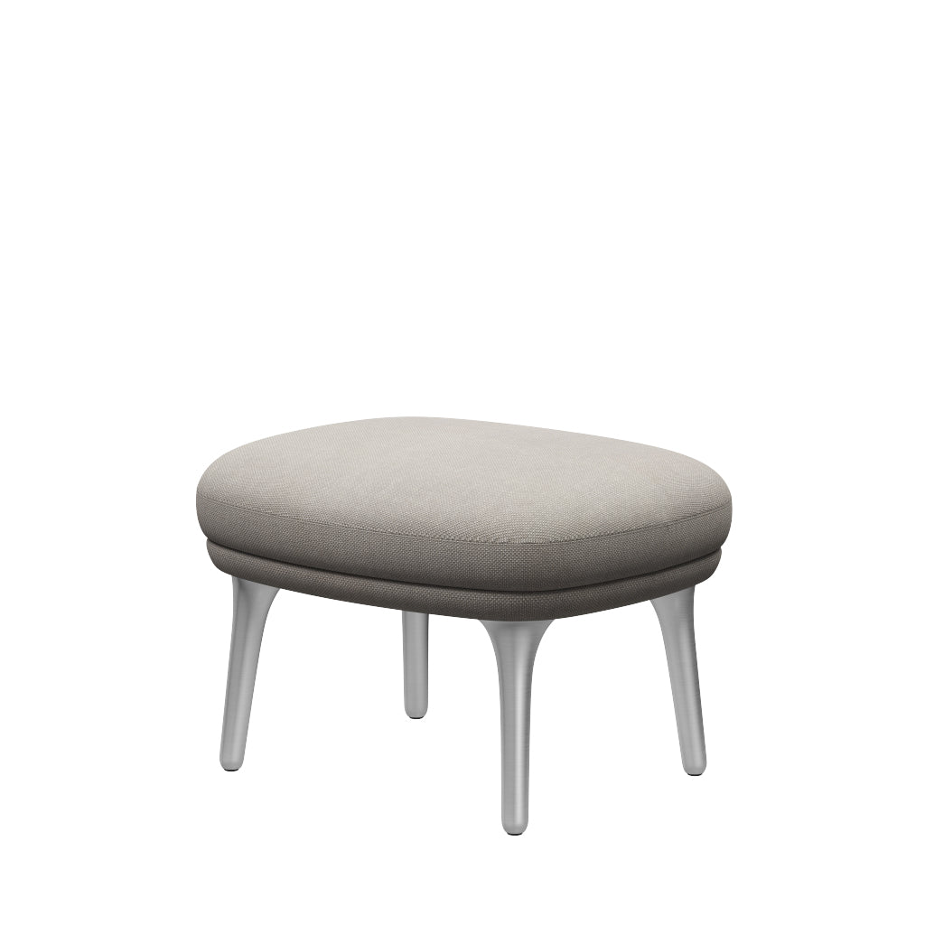 Fri Hocker mit Aluminiumgestell von Fritz Hansen - Hallingdal - 103 Hellgrau - Jacobsen Plus