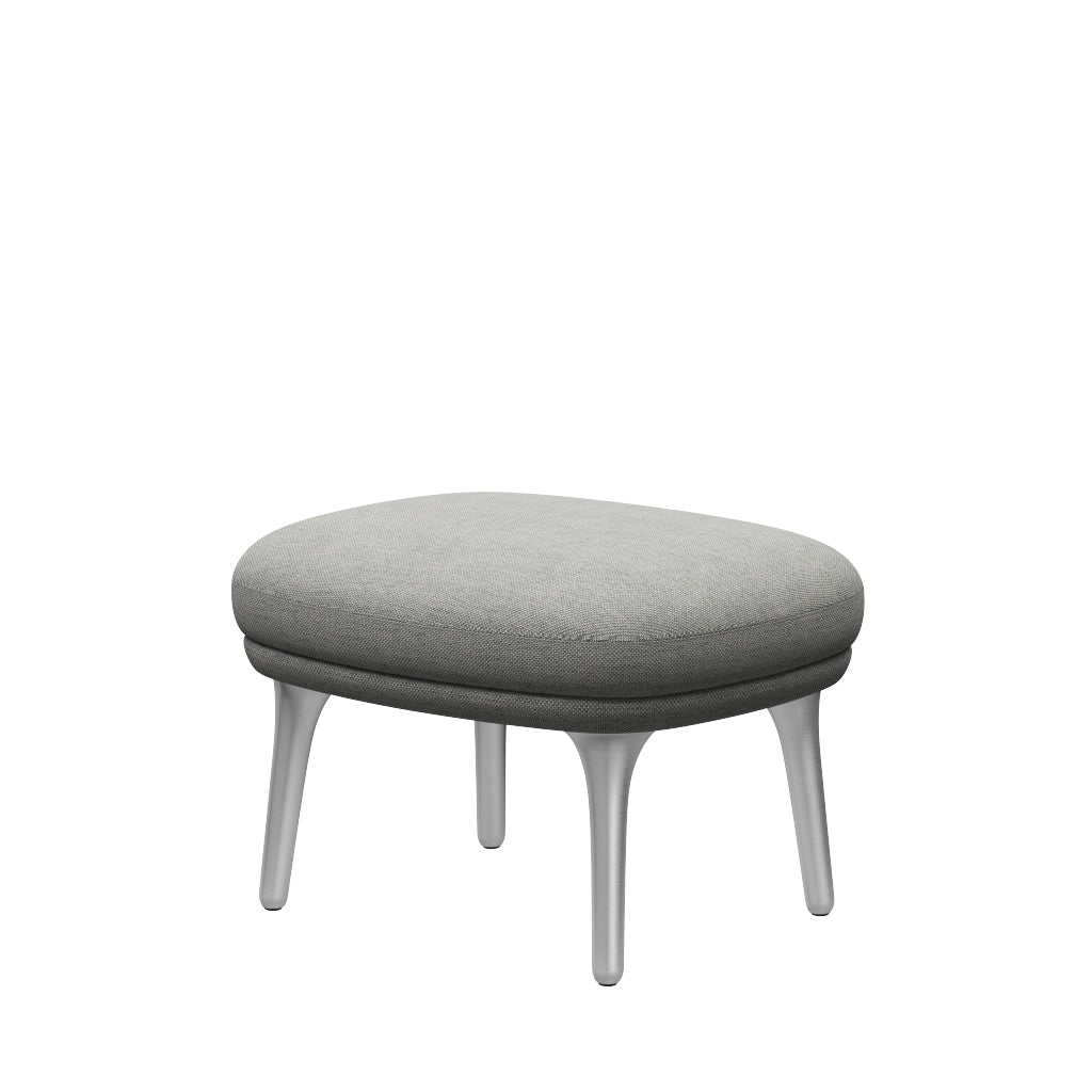 Fri Hocker mit Aluminiumgestell von Fritz Hansen - Hallingdal - 110 Weiß/Grau - Jacobsen Plus