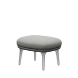 Fri Hocker mit Aluminiumgestell von Fritz Hansen - Hallingdal - 110 Weiß/Grau - Jacobsen Plus
