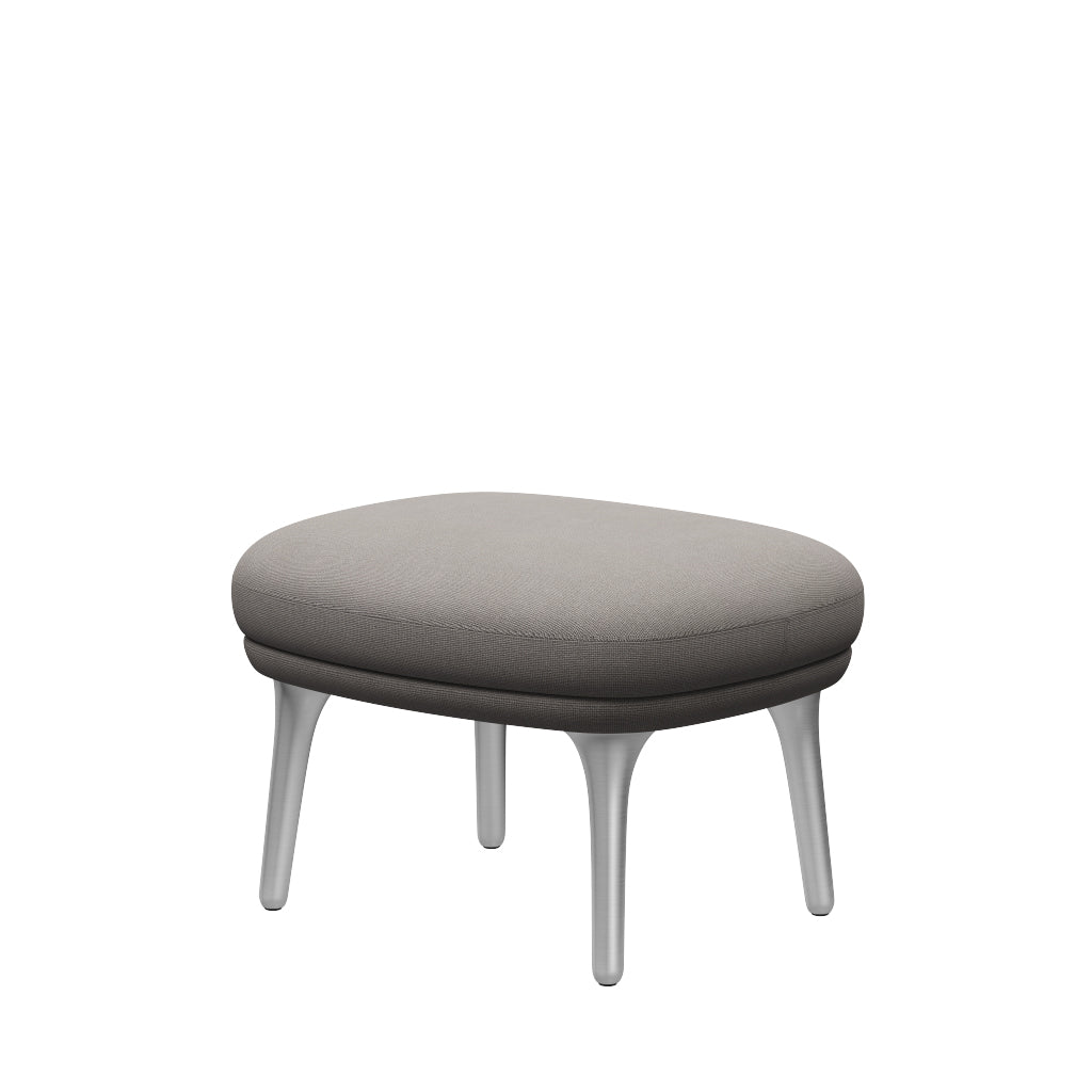 Fri Hocker mit Aluminiumgestell von Fritz Hansen - Hallingdal - 113 Hellgrau - Jacobsen Plus