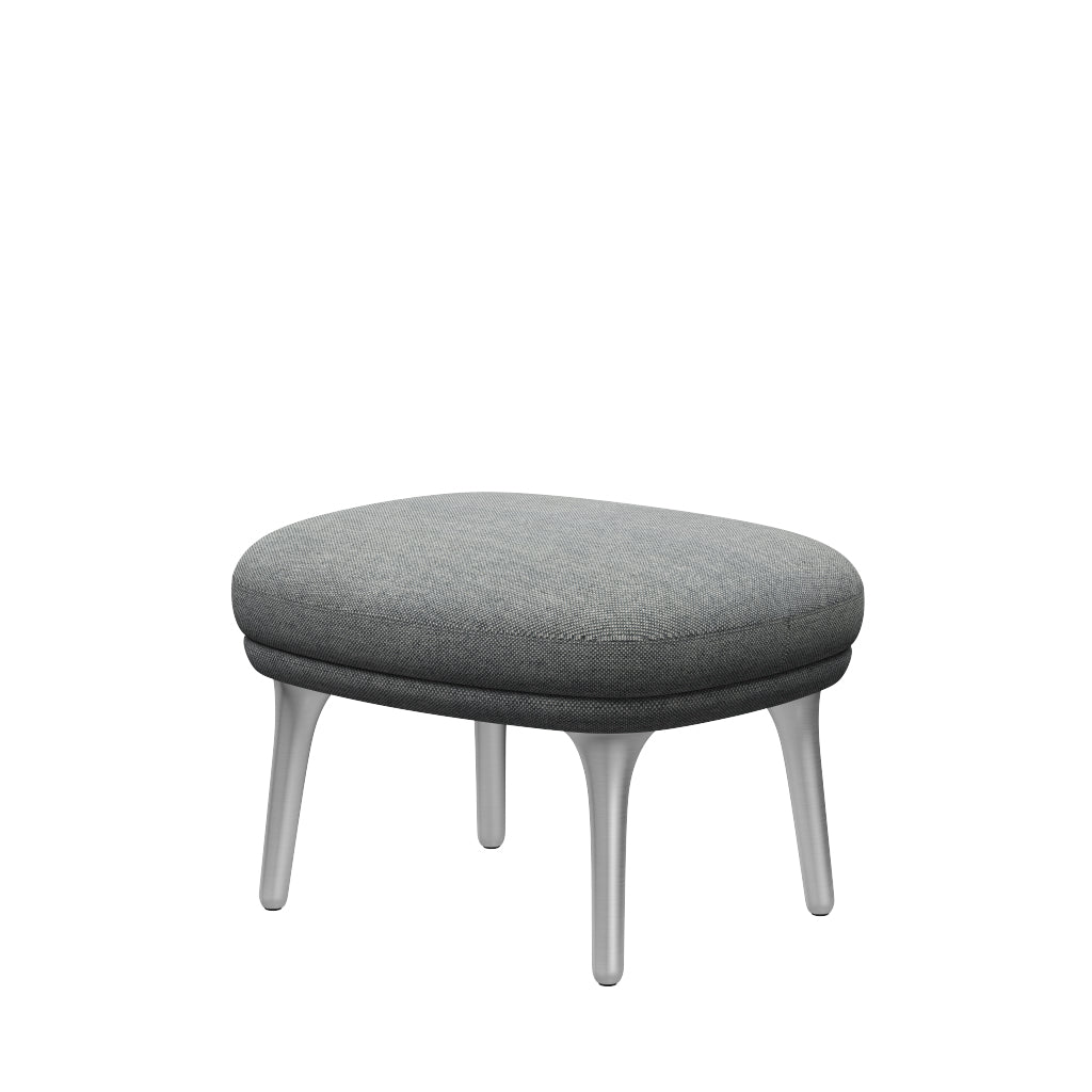 Fri Hocker mit Aluminiumgestell von Fritz Hansen - Hallingdal - 116 Weiß Grau - Jacobsen Plus