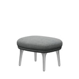 Fri Hocker mit Aluminiumgestell von Fritz Hansen - Hallingdal - 116 Weiß Grau - Jacobsen Plus