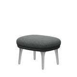 Fri Hocker mit Aluminiumgestell von Fritz Hansen - Hallingdal - 126 Weiß/Braun - Jacobsen Plus