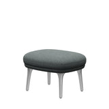 Fri Hocker mit Aluminiumgestell von Fritz Hansen - Hallingdal - 130 Grau - Jacobsen Plus