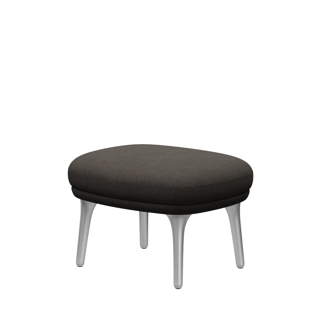 Fri Hocker mit Aluminiumgestell von Fritz Hansen - Hallingdal - 153 Light Charcoal - Jacobsen Plus