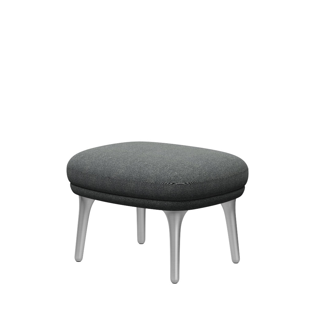 Fri Hocker mit Aluminiumgestell von Fritz Hansen - Hallingdal - 166 Weiß Schwarz - Jacobsen Plus