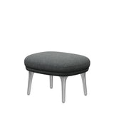 Fri Hocker mit Aluminiumgestell von Fritz Hansen - Hallingdal - 166 Weiß Schwarz - Jacobsen Plus
