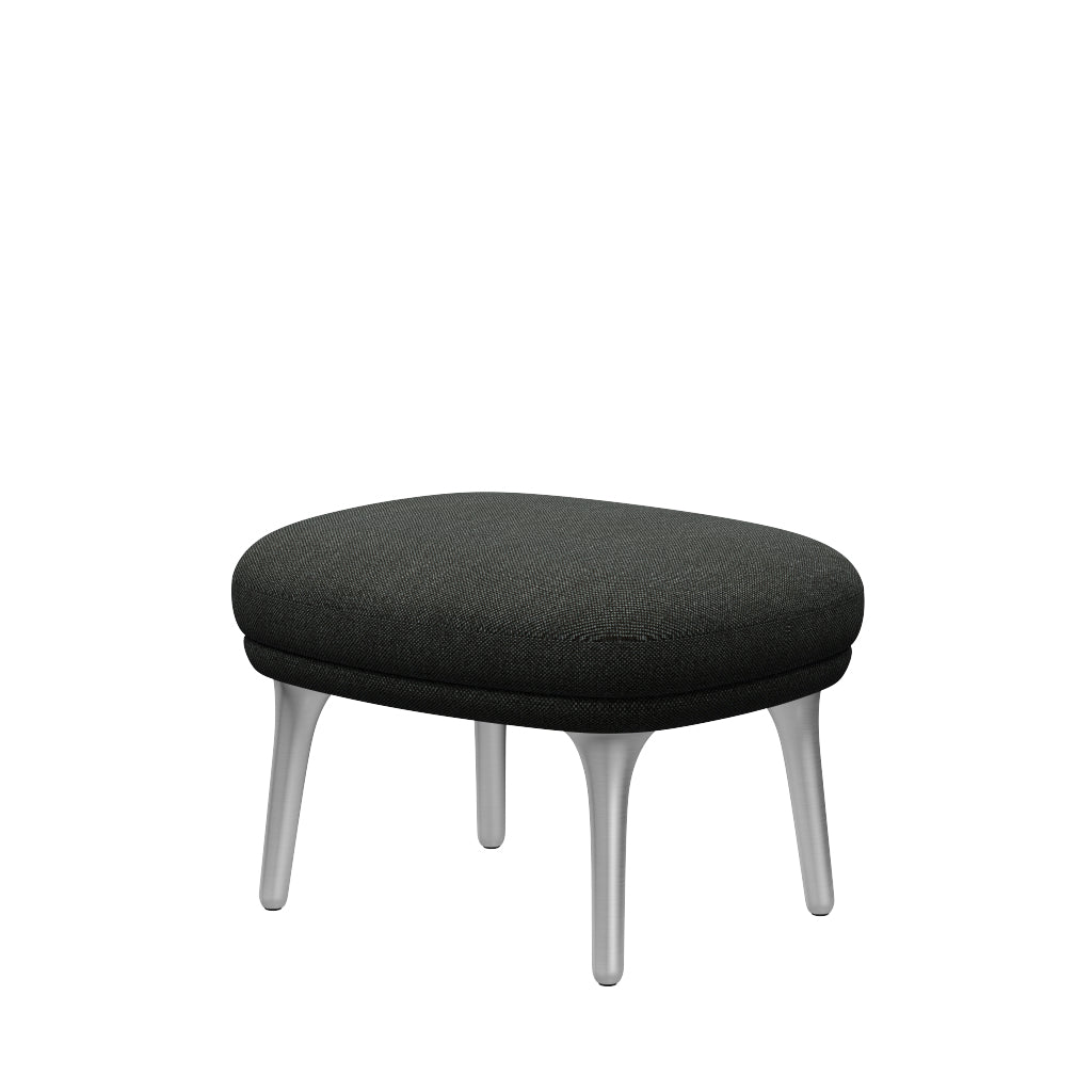 Fri Hocker mit Aluminiumgestell von Fritz Hansen - Hallingdal - 368 Schwarz/Grau - Jacobsen Plus